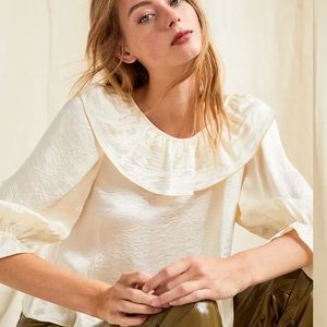 Aritzia Le Fou Wilfred Cha Cha Blouse Size Small